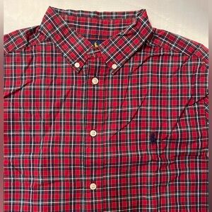 Classic Red Plaid Boys' Shirt ( XL 18-20)